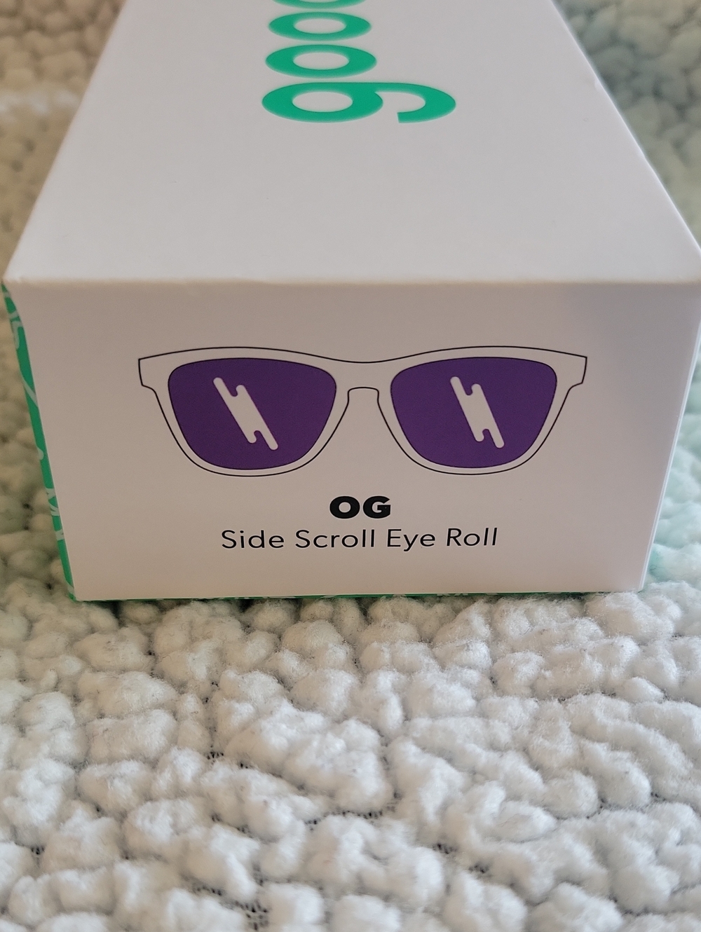goodr - OG Side Scroll Eye Roll Sunglasses - White with Pink Mirror Lenses - Picture 6 of 7